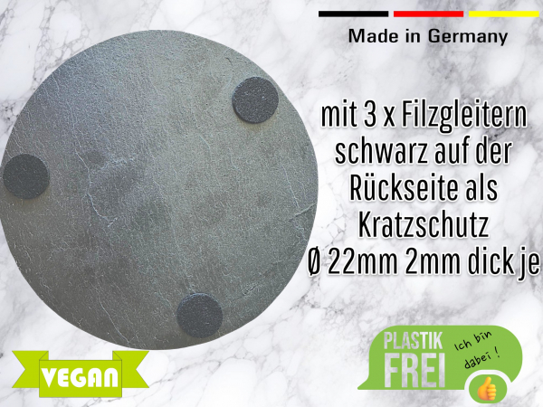 Set Schieferplatte & Glasglocke MAXI